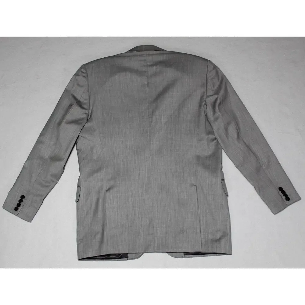 Ermenegildo Zegna ​X Black Saks Fifth Avenue Wool Silk Blazer Mens 44R 38W Gray